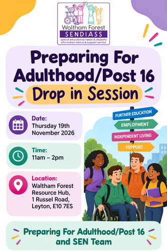image of a flyer for the SENDIASS Drop in