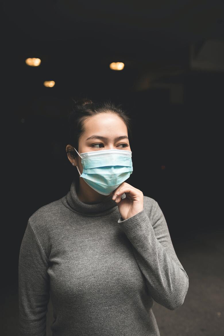 Woman in surgical mask